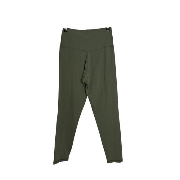 Aerie OFFLINE Real Me Leggings Womens Large High Waisted Crossover Olive Green - Picture 2 of 5